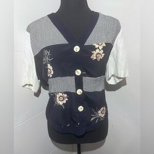 Vintage Chic Floral Button-Down Women's Shirt